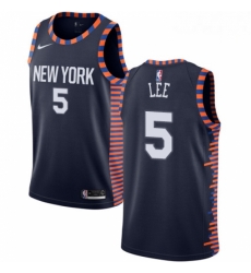 Mens Nike New York Knicks 5 Courtney Lee Swingman Navy Blue NBA Jersey 2018 19 City Edition Mens Nike New York Knicks 5 Courtney Lee Swingman Navy Blue NBA Jersey 2018 19 City Edition