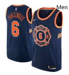 Mens Nike New York Knicks 6 Kristaps Porzingis Swingman Navy Blue NBA Jersey City Edition Mens Nike New York Knicks 6 Kristaps Porzingis Swingman Navy Blue NBA Jersey City Edition