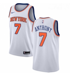 Mens Nike New York Knicks 7 Carmelo Anthony Swingman White NBA Jersey Association Edition Mens Nike New York Knicks 7 Carmelo Anthony Swingman White NBA Jersey Association Edition