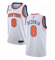 Mens Nike New York Knicks 8 Mario Hezonja Swingman White NBA Jersey Association Edition Mens Nike New York Knicks 8 Mario Hezonja Swingman White NBA Jersey Association Edition