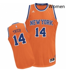 Womens Adidas New York Knicks 14 Allonzo Trier Swingman Orange Alternate NBA Jersey Womens Adidas New York Knicks 14 Allonzo Trier Swingman Orange Alternate NBA Jersey