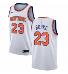 Womens Nike New York Knicks 23 Trey Burke Swingman White NBA Jersey Association Edition Womens Nike New York Knicks 23 Trey Burke Swingman White NBA Jersey Association Edition