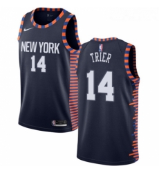 Youth Nike New York Knicks 14 Allonzo Trier Swingman Navy Blue NBA Jersey 2018 19 City Edition Youth Nike New York Knicks 14 Allonzo Trier Swingman Navy Blue NBA Jersey 2018 19 City Edition