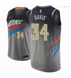 Men NBA 2018 19 Oklahoma City Thunder 34 Tyler Davis City Edition Gray Jersey Men NBA 2018 19 Oklahoma City Thunder 34 Tyler Davis City Edition Gray Jersey