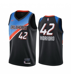 Men Nike Oklahoma City Thunder 42 Al Horford Black NBA Swingman 2020 21 City Edition Jersey Men Nike Oklahoma City Thunder 42 Al Horford Black NBA Swingman 2020 21 City Edition Jersey