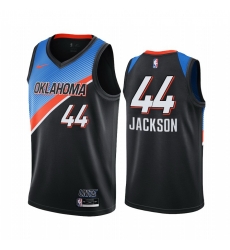 Men Nike Oklahoma City Thunder 44 Justin Jackson Black NBA Swingman 2020 21 City Edition Jersey Men Nike Oklahoma City Thunder 44 Justin Jackson Black NBA Swingman 2020 21 City Edition Jersey