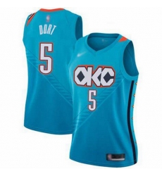 Men Nike Thunders 5 Luguentz Dort Teal Jersey Men Nike Thunders 5 Luguentz Dort Teal Jersey