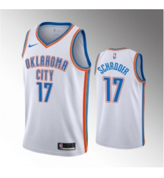 Men Oklahoma City Thunder 17 Dennis Schroder White Stitched Basketball Jersey Men Oklahoma City Thunder 17 Dennis Schroder White Stitched Basketball Jersey
