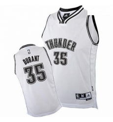 Mens Adidas Oklahoma City Thunder 35 Kevin Durant Authentic White on White NBA Jersey Mens Adidas Oklahoma City Thunder 35 Kevin Durant Authentic White on White NBA Jersey