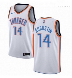 Mens Nike Oklahoma City Thunder 14 DJ Augustin Authentic White Home NBA Jersey Association Edition Mens Nike Oklahoma City Thunder 14 DJ Augustin Authentic White Home NBA Jersey Association Edition