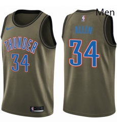 Mens Nike Oklahoma City Thunder 34 Ray Allen Swingman Green Salute to Service NBA Jersey Mens Nike Oklahoma City Thunder 34 Ray Allen Swingman Green Salute to Service NBA Jersey