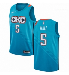Mens Nike Oklahoma City Thunder 5 Devon Hall Swingman Turquoise NBA Jersey City Edition Mens Nike Oklahoma City Thunder 5 Devon Hall Swingman Turquoise NBA Jersey City Edition