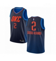 Mens Oklahoma City Thunder 2 Shai Gilgeous Alexander Swingman Navy Blue Basketball Jersey Statement Edition Mens Oklahoma City Thunder 2 Shai Gilgeous Alexander Swingman Navy Blue Basketball Jersey Statement Edition