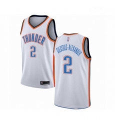 Mens Oklahoma City Thunder 2 Shai Gilgeous Alexander Swingman White Basketball Jersey Association Edition Mens Oklahoma City Thunder 2 Shai Gilgeous Alexander Swingman White Basketball Jersey Association Edition