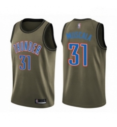 Mens Oklahoma City Thunder 31 Mike Muscala Swingman Green Salute to Service Basketball Jersey Mens Oklahoma City Thunder 31 Mike Muscala Swingman Green Salute to Service Basketball Jersey