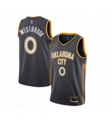 Thunder 0 Russell Westbrook Charcoal Basketball Swingman City Edition 2019 20 Jersey Thunder 0 Russell Westbrook Charcoal Basketball Swingman City Edition 2019 20 Jersey