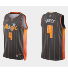 Men Orlando Magic 4 Jalen Suggs 2021 22 City Edition Black 75th Anniversary Stitched Swingman Jersey Men Orlando Magic 4 Jalen Suggs 2021 22 City Edition Black 75th Anniversary Stitched Swingman Jersey