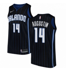 Mens Nike Orlando Magic 14 DJ Augustin Swingman Black Alternate NBA Jersey Statement Edition Mens Nike Orlando Magic 14 DJ Augustin Swingman Black Alternate NBA Jersey Statement Edition