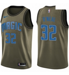 Mens Nike Orlando Magic 32 Shaquille ONeal Swingman Green Salute to Service NBA Jersey Mens Nike Orlando Magic 32 Shaquille ONeal Swingman Green Salute to Service NBA Jersey