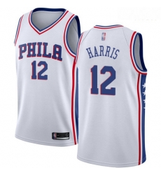 76ers #12 Tobias Harris White Basketball Swingman Association Edition Jersey 76ers #12 Tobias Harris White Basketball Swingman Association Edition Jersey