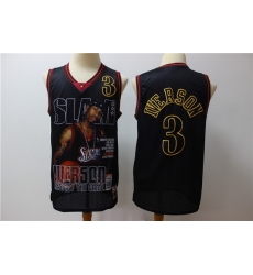 76ers 3 Allen Iverson Black Hardwood Classics Limited Edition Jersey 76ers 3 Allen Iverson Black Hardwood Classics Limited Edition Jersey