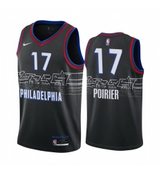 Men Nike Philadelphia 76ers 17 Vincent Poirier Black NBA Swingman 2020 21 City Edition Jersey Men Nike Philadelphia 76ers 17 Vincent Poirier Black NBA Swingman 2020 21 City Edition Jersey