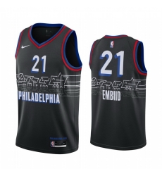 Men Nike Philadelphia 76ers 21 Joel Embiid Black NBA Swingman 2020 21 City Edition Jersey Men Nike Philadelphia 76ers 21 Joel Embiid Black NBA Swingman 2020 21 City Edition Jersey