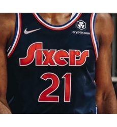 Men Nike Philadelphia 76ers Joel Embiid Navy Blue Stitched NBA Jersey Men Nike Philadelphia 76ers Joel Embiid Navy Blue Stitched NBA Jersey