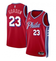 Men Philadelphia 76ers 23 Eric Gordon Red Statement Edition Stitched Jersey Men Philadelphia 76ers 23 Eric Gordon Red Statement Edition Stitched Jersey