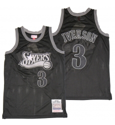 Men Philadelphia 76ers 3 Allen Iverson Black 1997 98 Hardwood Classics Jersey Men Philadelphia 76ers 3 Allen Iverson Black 1997 98 Hardwood Classics Jersey