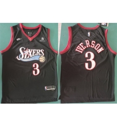 Men Philadelphia 76ers 3 Allen Iverson Black 2025 Classic Edition Stitched Stitched Jersey Men Philadelphia 76ers 3 Allen Iverson Black 2025 Classic Edition Stitched Stitched Jersey