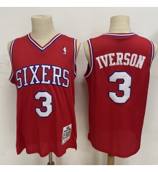 Men Philadelphia 76ers 3 Allen Iverson Red 2002 03 Hardwood Clas Men Philadelphia 76ers 3 Allen Iverson Red 2002 03 Hardwood Clas