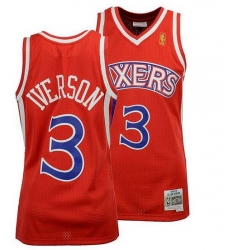 Men Sixers Red 3 Iverson Throwback jersey Men Sixers Red 3 Iverson Throwback jersey