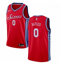 Mens Nike Philadelphia 76ers 0 Jerryd Bayless Swingman Red Alternate NBA Jersey Statement Edition Mens Nike Philadelphia 76ers 0 Jerryd Bayless Swingman Red Alternate NBA Jersey Statement Edition