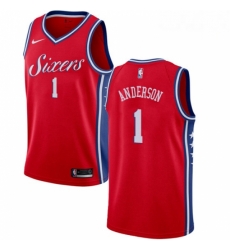 Mens Nike Philadelphia 76ers 1 Justin Anderson Swingman Red Alternate NBA Jersey Statement Edition Mens Nike Philadelphia 76ers 1 Justin Anderson Swingman Red Alternate NBA Jersey Statement Edition