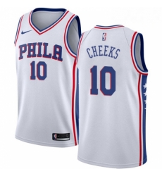 Mens Nike Philadelphia 76ers 10 Maurice Cheeks Swingman White Home NBA Jersey Association Edition Mens Nike Philadelphia 76ers 10 Maurice Cheeks Swingman White Home NBA Jersey Association Edition
