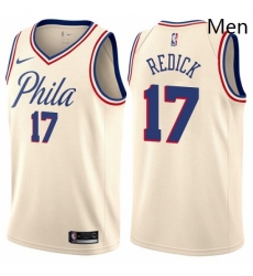 Mens Nike Philadelphia 76ers 17 JJ Redick Swingman Cream NBA Jersey City Edition Mens Nike Philadelphia 76ers 17 JJ Redick Swingman Cream NBA Jersey City Edition