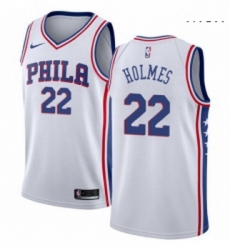 Mens Nike Philadelphia 76ers 22 Richaun Holmes Swingman White Home NBA Jersey Association Edition Mens Nike Philadelphia 76ers 22 Richaun Holmes Swingman White Home NBA Jersey Association Edition