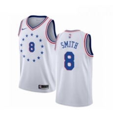 Mens Nike Philadelphia 76ers 8 Zhaire Smith White Swingman Jersey Earned Edition Mens Nike Philadelphia 76ers 8 Zhaire Smith White Swingman Jersey Earned Edition