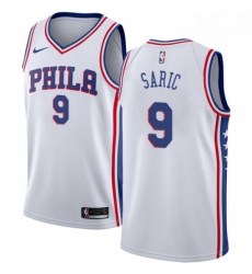 Mens Nike Philadelphia 76ers 9 Dario Saric Authentic White Home NBA Jersey Association Edition Mens Nike Philadelphia 76ers 9 Dario Saric Authentic White Home NBA Jersey Association Edition