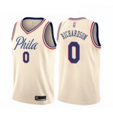 Mens Philadelphia 76ers 0 Josh Richardson Authentic Cream Basketball Jersey City Edition Mens Philadelphia 76ers 0 Josh Richardson Authentic Cream Basketball Jersey City Edition
