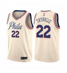 Mens Philadelphia 76ers 22 Mattise Thybulle Authentic Cream Basketball Jersey City Edition Mens Philadelphia 76ers 22 Mattise Thybulle Authentic Cream Basketball Jersey City Edition