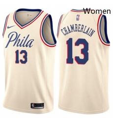 Womens Nike Philadelphia 76ers 13 Wilt Chamberlain Swingman Cream NBA Jersey City Edition Womens Nike Philadelphia 76ers 13 Wilt Chamberlain Swingman Cream NBA Jersey City Edition