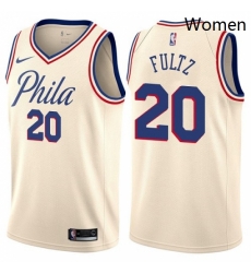 Womens Nike Philadelphia 76ers 20 Markelle Fultz Swingman Cream NBA Jersey City Edition Womens Nike Philadelphia 76ers 20 Markelle Fultz Swingman Cream NBA Jersey City Edition