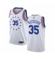 Womens Nike Philadelphia 76ers 35 Clarence Weatherspoon White Swingman Jersey Earned Edition Womens Nike Philadelphia 76ers 35 Clarence Weatherspoon White Swingman Jersey Earned Edition