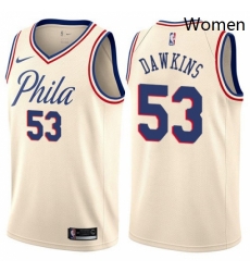 Womens Nike Philadelphia 76ers 53 Darryl Dawkins Swingman Cream NBA Jersey City Edition Womens Nike Philadelphia 76ers 53 Darryl Dawkins Swingman Cream NBA Jersey City Edition