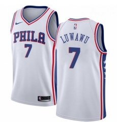 Womens Nike Philadelphia 76ers 7 Timothe Luwawu Authentic White Home NBA Jersey Association Edition Womens Nike Philadelphia 76ers 7 Timothe Luwawu Authentic White Home NBA Jersey Association Edition