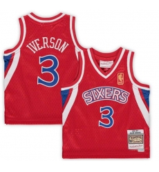 Toddler Philadelphia 76ers 3 Allen Iverson Red 1996 1997 Hardwood Classics Jersey Toddler Philadelphia 76ers 3 Allen Iverson Red 1996 1997 Hardwood Classics Jersey
