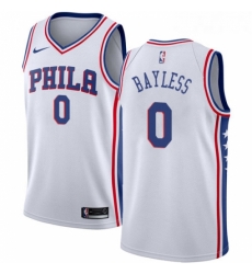 Youth Nike Philadelphia 76ers 0 Jerryd Bayless Authentic White Home NBA Jersey Association Edition Youth Nike Philadelphia 76ers 0 Jerryd Bayless Authentic White Home NBA Jersey Association Edition