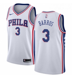 Youth Nike Philadelphia 76ers 3 Dana Barros Swingman White Home NBA Jersey Association Edition Youth Nike Philadelphia 76ers 3 Dana Barros Swingman White Home NBA Jersey Association Edition